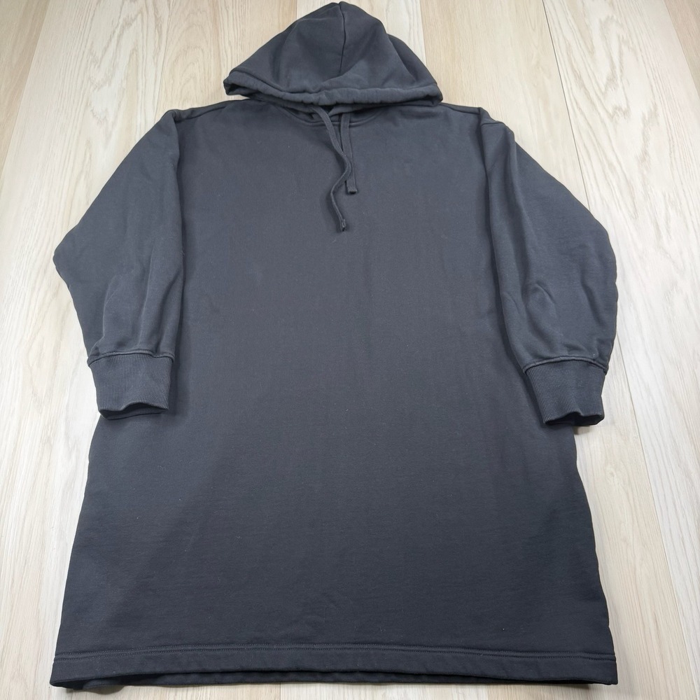 COS Oversized Hoodie Dress Sweatshirt Pockets Long Sleeve Womens Size XS Black